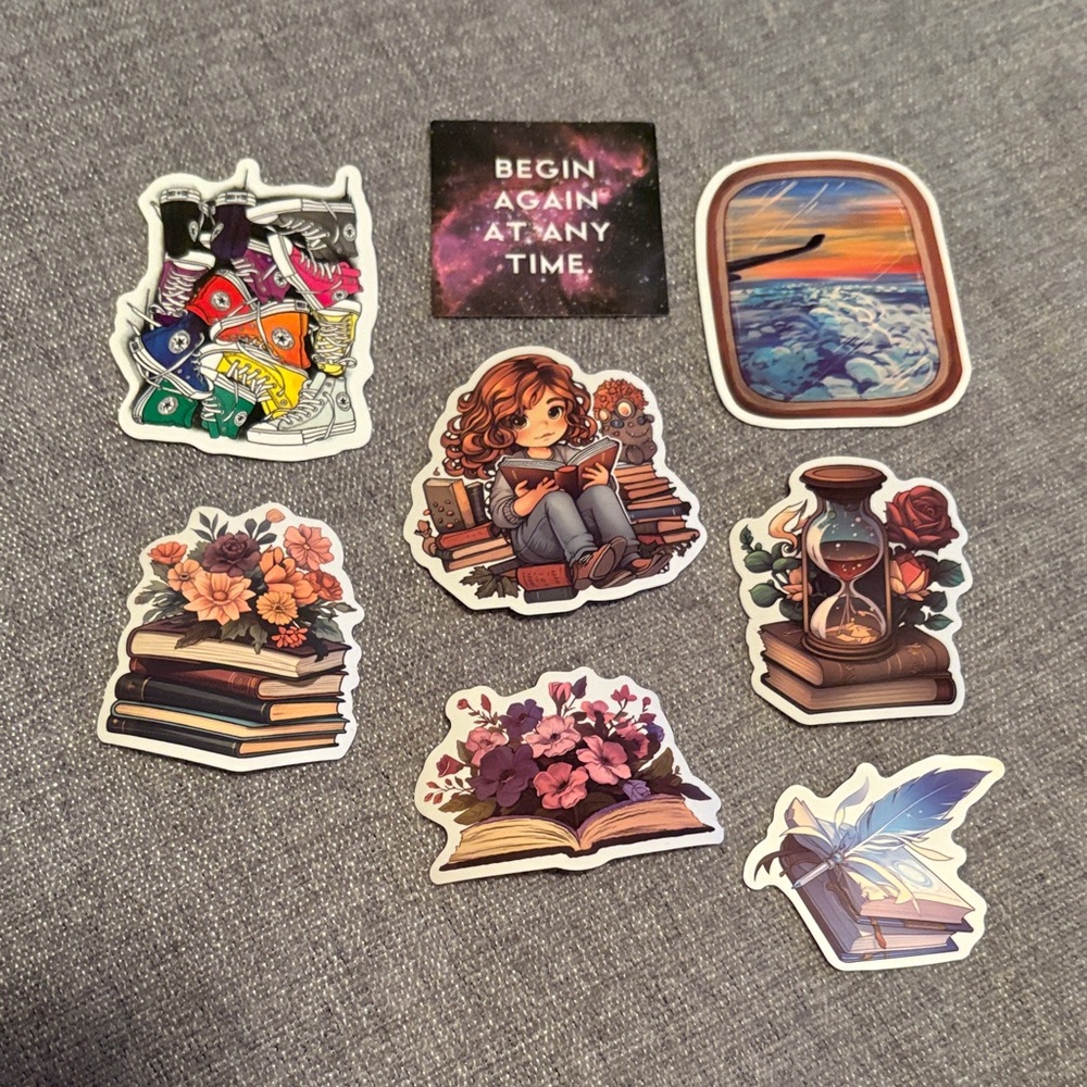 Book and travel Sticker Set